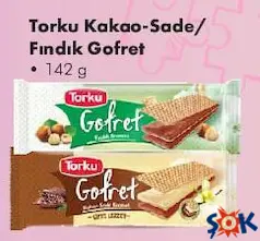 TORKU KAKAO-SADE / FINDIK GOFRET 142 G